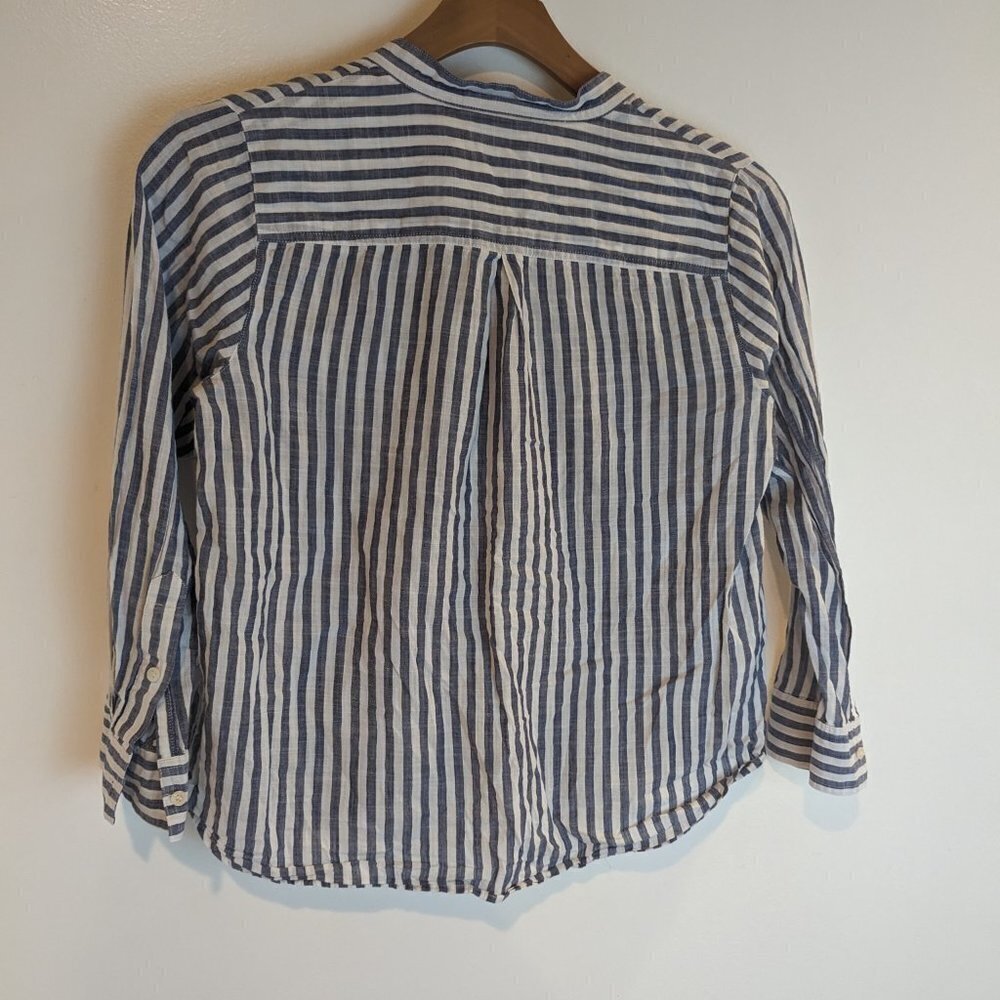 Madewell Striped Terrace Lace-Up Shirt, Sz M - Picture 3 of 6